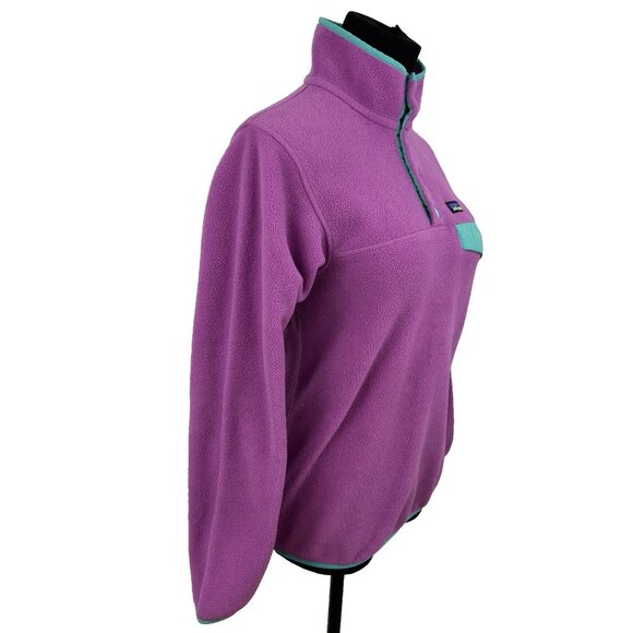PATAGONIA Synchilla fleece Snap-T pullover - women's size XXS pink aqua 25455 - Picture 4 of 9